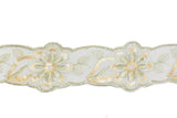 Floral Sequins Jacquard Ribbon