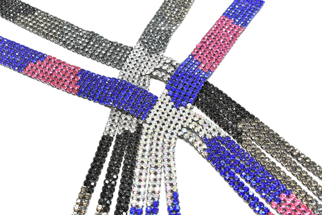 Tri-Color Rhinestone Applique 19.50" | Patch Applique - Target Trim