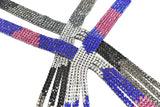 Tri-Color Rhinestone Applique 19.50" | Patch Applique - Target Trim
