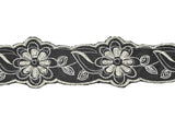 Floral Sequins Jacquard Ribbon