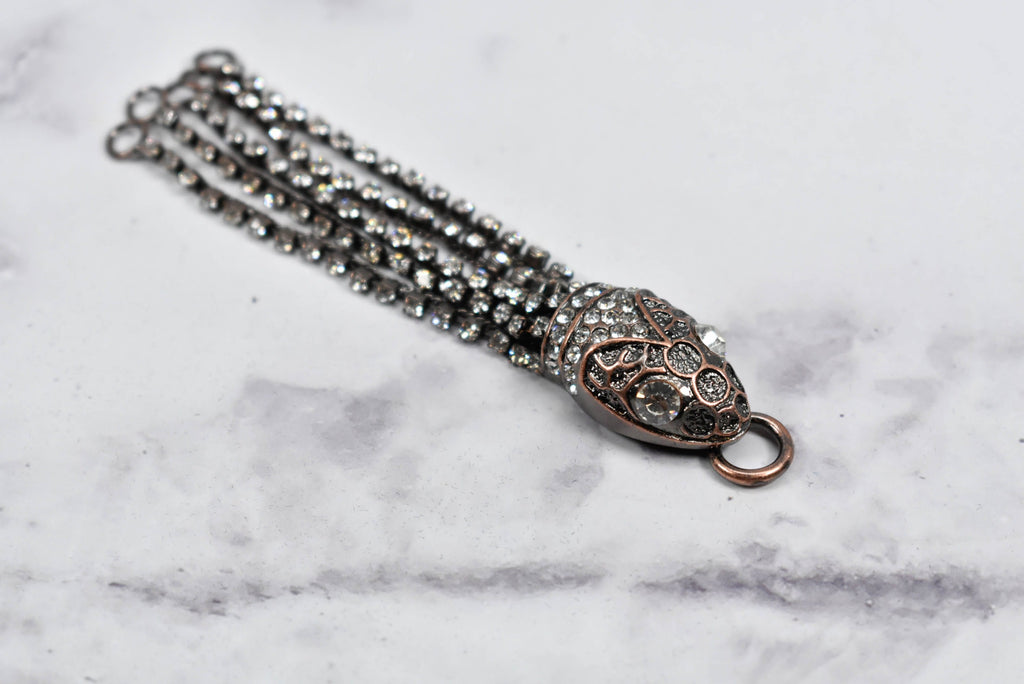 Rhinestone Snake Applique Connector - 1 Piece