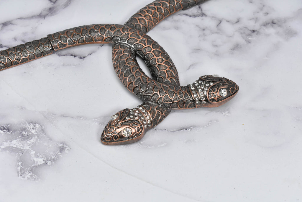 Rhinestone Snake Applique Connector - 1 Piece