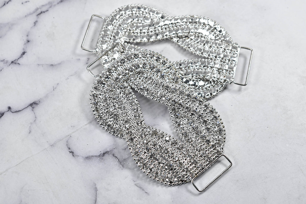 Knotted Rhinestone Connector Patch Applique -Target Trim