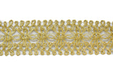 Metallic Gold Crochet Trim 1.40" - 1 Yard