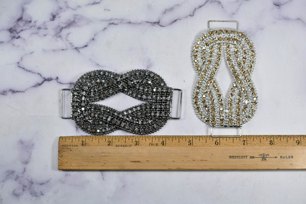 Knotted Rhinestone Connector Patch Applique -Target Trim