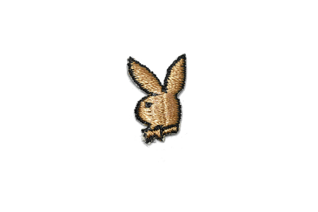 Embroidered Bunny with Bowtie Iron-on Patches 1" x .75" | Bunny Patch Applique - Target Trim
