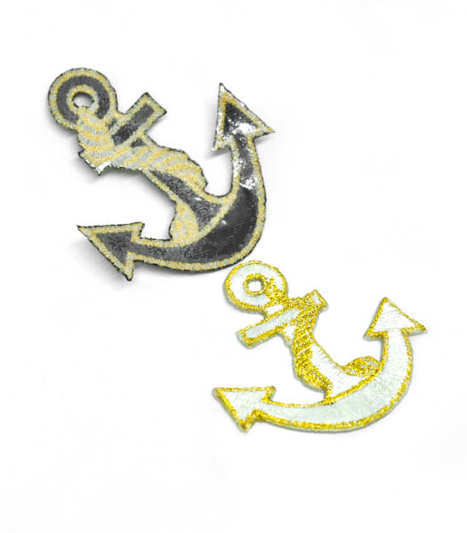 2" x 1.2"Anchor with Rope Embroidered Iron-On Patch