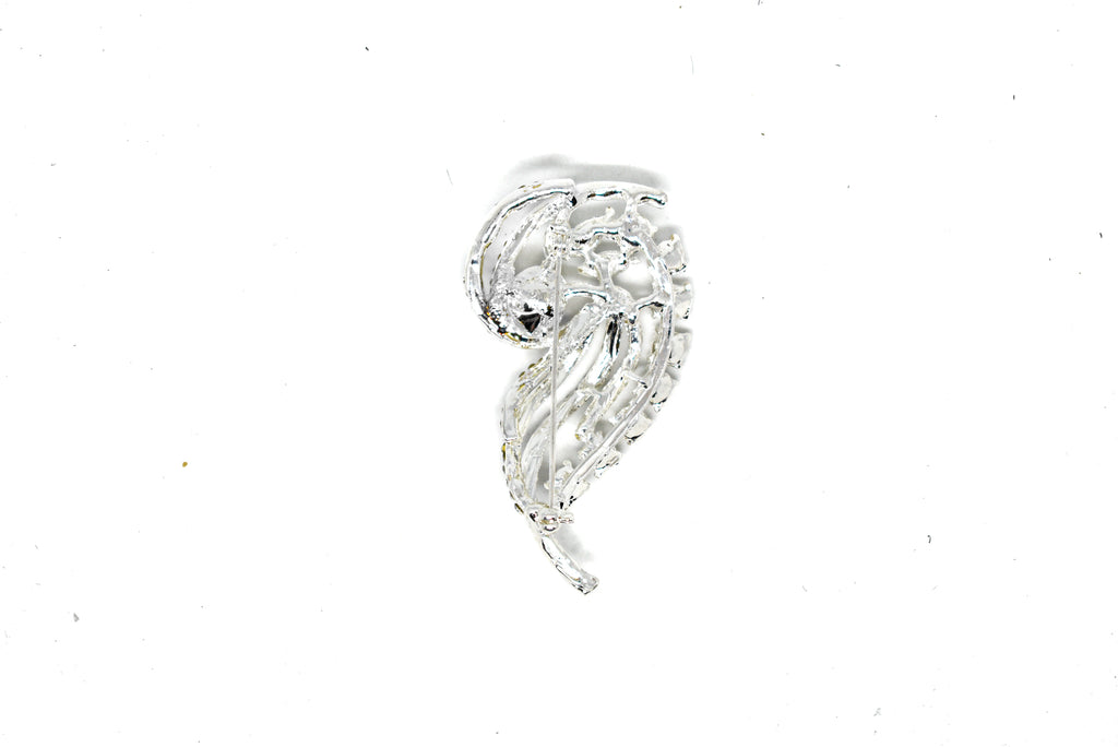 Rhinestone Pin Brooch with Pearl