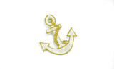 2" x 1.2"Anchor with Rope Embroidered Iron-On Patch