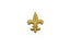 Fleur De Lis Iron-on Applique Patch- Metallic Gold 1.10