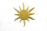 Gold Embroidered Moon Or Sun/Half Sun Iron-On Patch/Applique - Target Trim