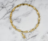 Gold Alligator Head Necklace + Snake Buckle Set