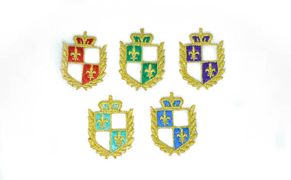 1.5" x 2"  Iron On Royalty Shield Patch Applique