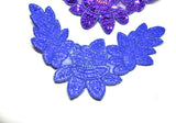 Sequins and Bugle Beaded Iron-On Applique 8" x 5" | Bugle Patch Applique - Target Trim