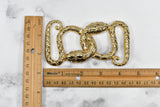 Gold Alligator Head Necklace + Snake Buckle Set