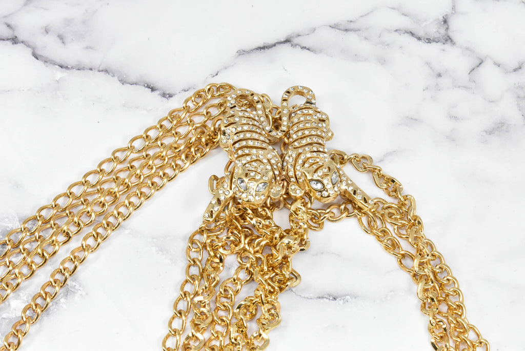 Sew-On Chain Rhinestone Belt Dress Applique