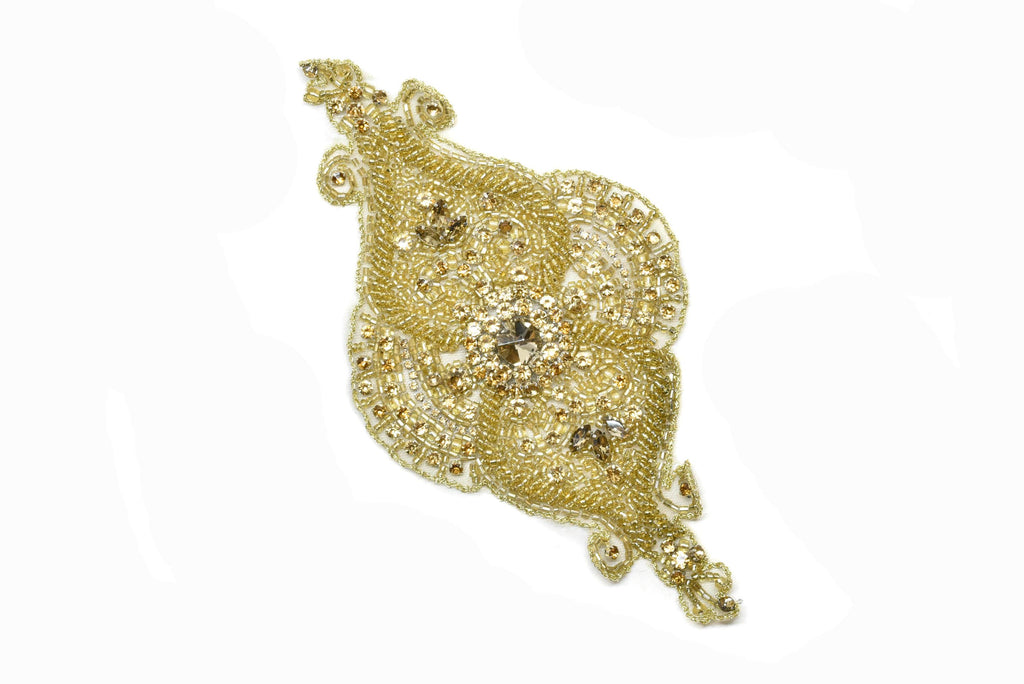 Unique Gold & Silver Appliques 8.50" x 4.50" | Patch Applique - Target Trim