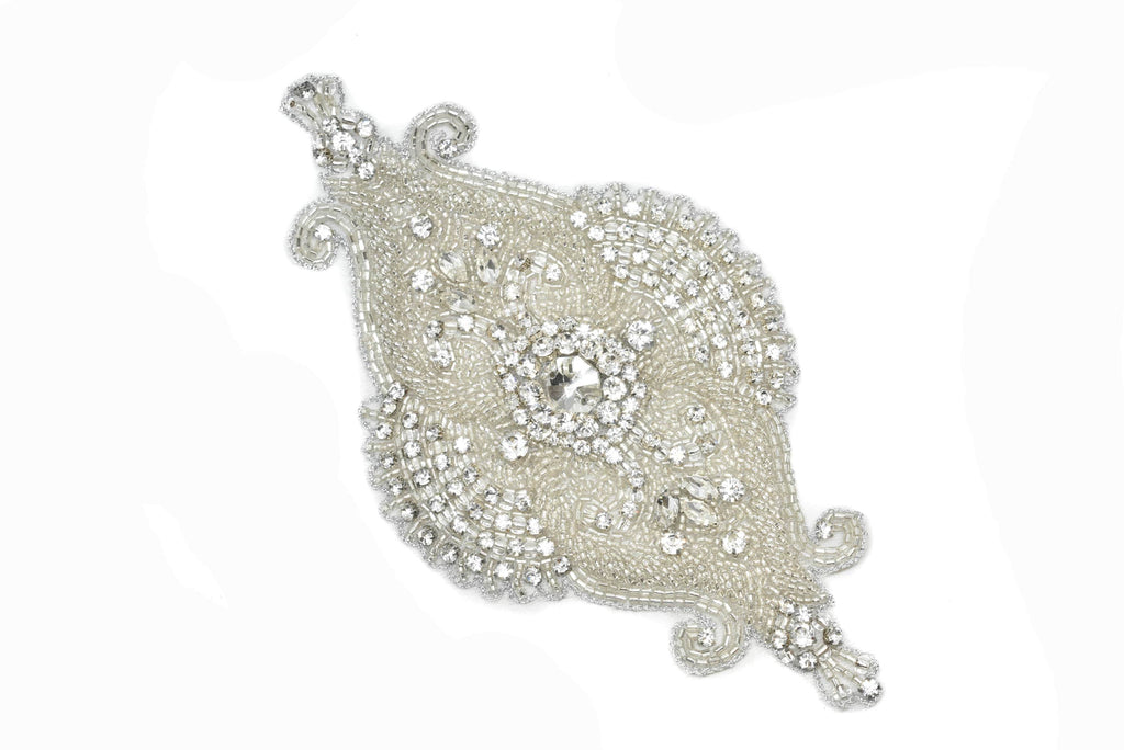 Unique Gold & Silver Appliques 8.50" x 4.50" | Patch Applique - Target Trim