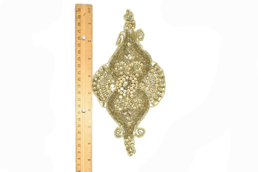 Unique Gold & Silver Appliques 8.50" x 4.50" | Patch Applique - Target Trim