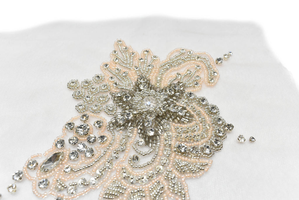 Floral Pink Organza Applique | Flower Patch Applique - Target Trim