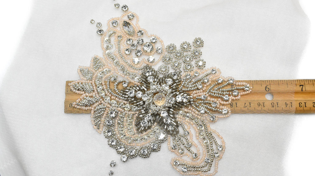 Floral Pink Organza Applique | Flower Patch Applique - Target Trim