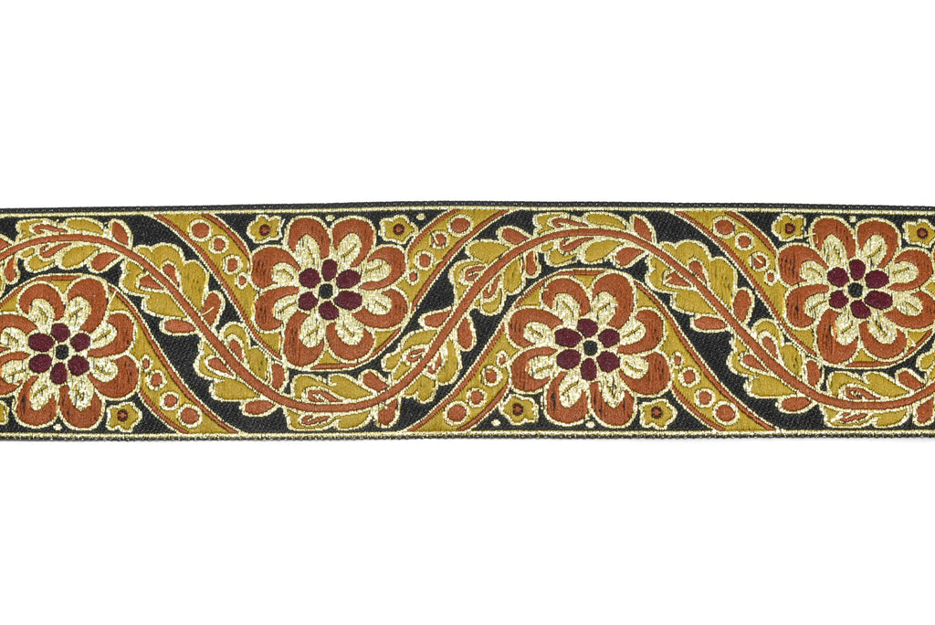 Floral Jacquard Ribbon 1.90" - 1 Yard