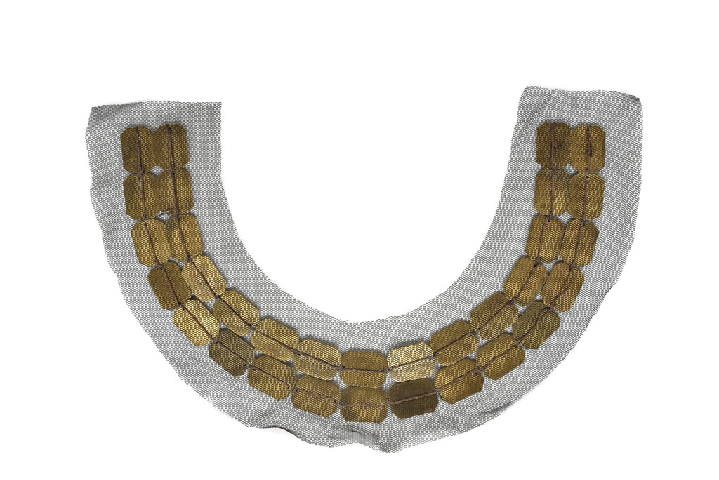 Beaded, Mesh Neck Piece Applique | Beaded Neck Patch Applique | Target Trim