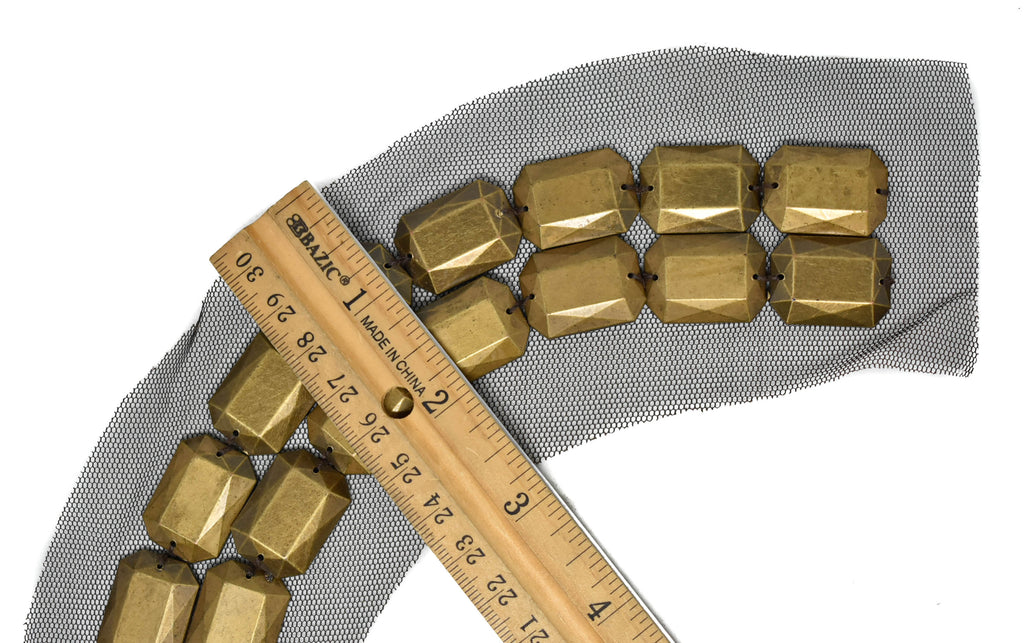 Beaded, Mesh Neck Piece Applique | Beaded Neck Patch Applique | Target Trim