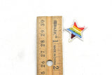 Embroidered Rainbow Star Applique- Iron-on Star Patch- Glue on Embroidered Star 1" - 4 Pieces
