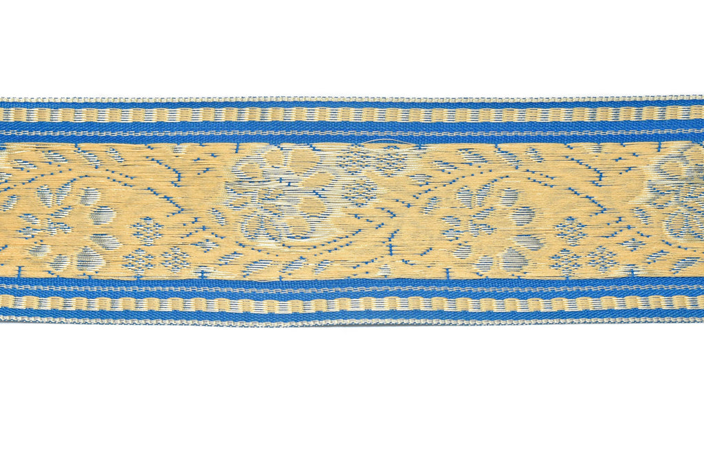 Floral Jacquard Ribbon - Indian Style Trim 2.25" - 1 Yard