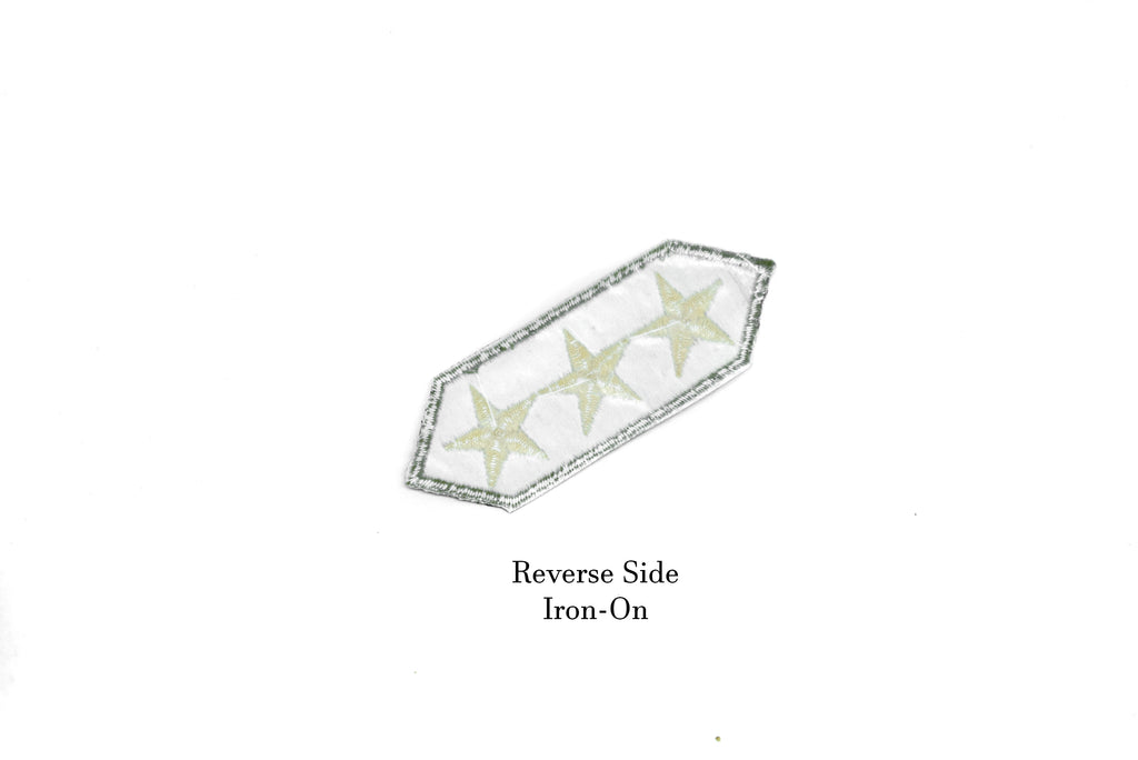 Camouflage Lieutenant General Iron On Patch 3.4" x 1.8" - Stars Patch Applique -Target trim