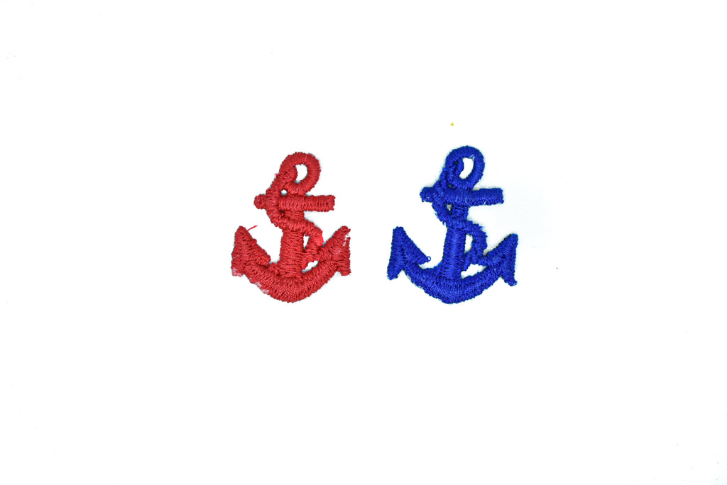 Embroidered Ship Anchor Iron-On Patch Applique 1.50" x 1" | Anchor Patch Applique - Target Trim