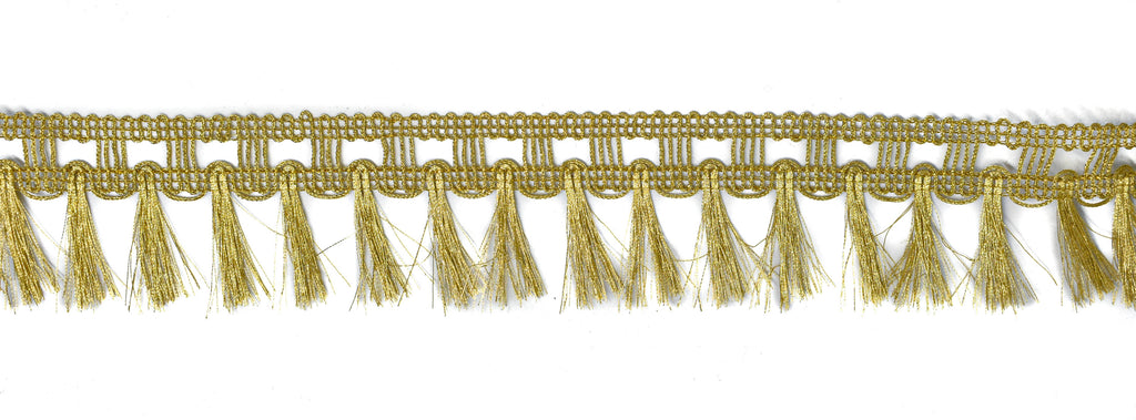Metallic Gold Fringe Trim 1.75" - 1 Yard