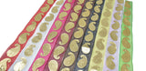 Metallic Gold Paisley Design on Chiffon Ribbon 1" - 1 Yard