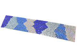 Tri-Color Rhinestone Applique 16" x 3.13" | Patch Applique - Target Trim