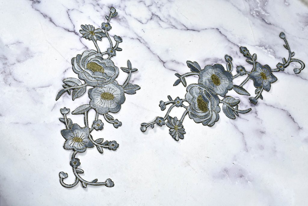 Embroidered Flower Patch Applique | Iron on Patch Applique | Clothing Patch | DIY Designer Floral Applique - Target Trim
