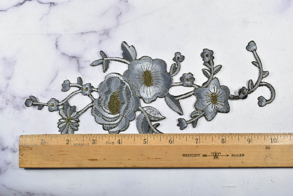 Embroidered Flower Patch Applique | Iron on Patch Applique | Clothing Patch | DIY Designer Floral Applique - Target Trim
