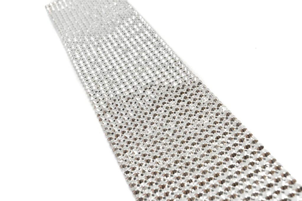 Tri-Color Rhinestone Applique 16" x 3.13" | Patch Applique - Target Trim