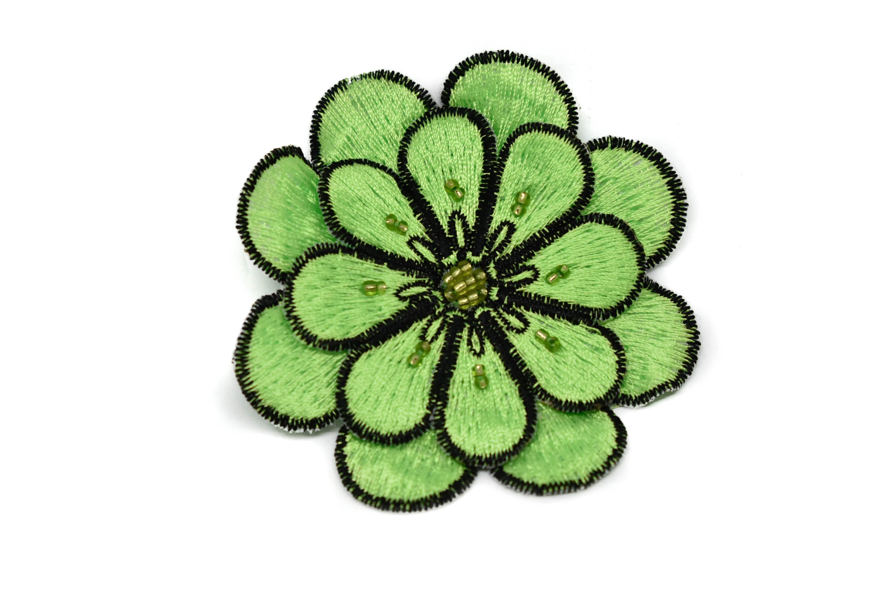 1-1/4 Iron-On Embroidery Sequin Flower Applique Patch