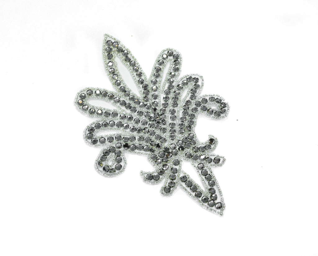 Fleur-de-lis Rhinestone Iron-On Patch/Applique 7" x 4.50" | Target Trim