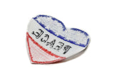 Heart-Shaped Patriotic Peace Iron-On Patch 2" x 2.25" | Heart Patch Applique - Target Trim