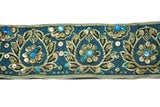 Indian Embroidered Jacquard Trim with Sequins