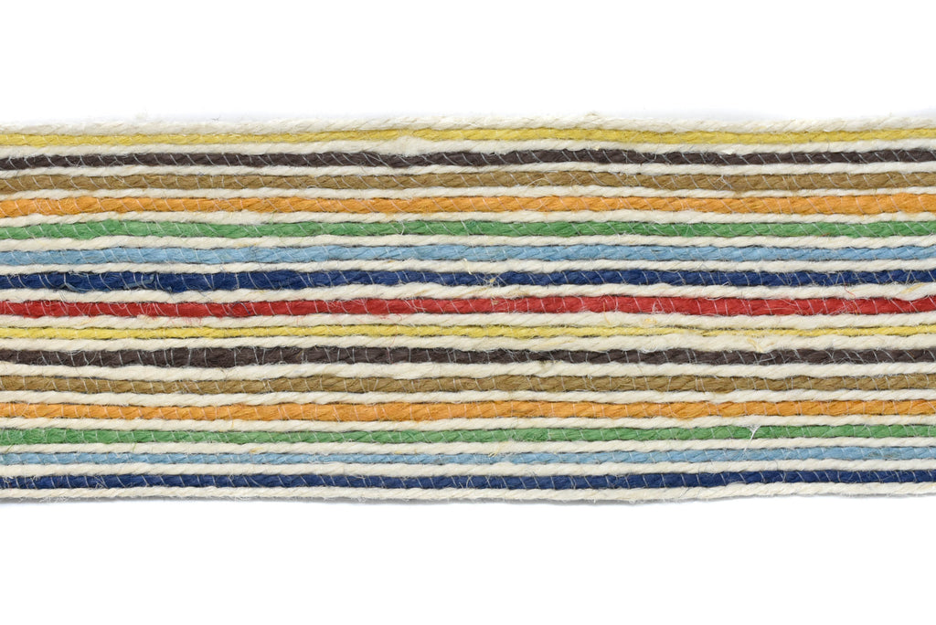 Assorted Colorful Striped Burlap Tape - Trim