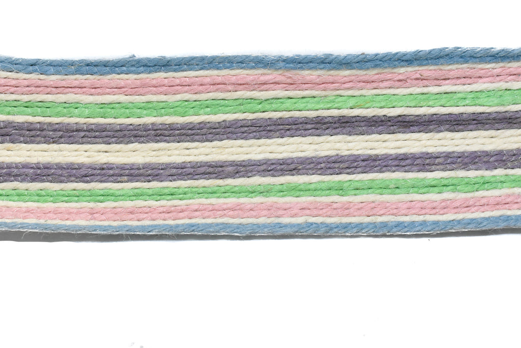 Assorted Colorful Striped Burlap Tape - Trim