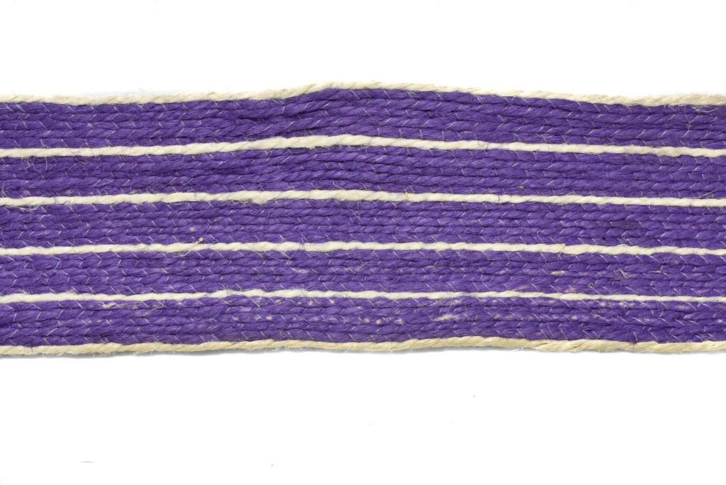 Assorted Colorful Striped Burlap Tape - Trim