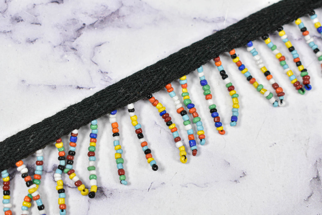 Dangling Beaded Fringe Trim | Multi-Color Beaded Fringe Trim | Beaded Trim for Dance Costumes | Party Dress Trim sold by the yard - Target Trim