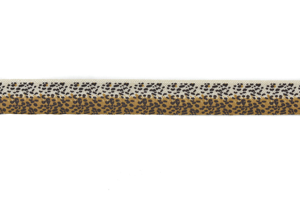 Dual-Tone Cheetah Print Fold-Over Elastic 0.63" - 1 Yard
