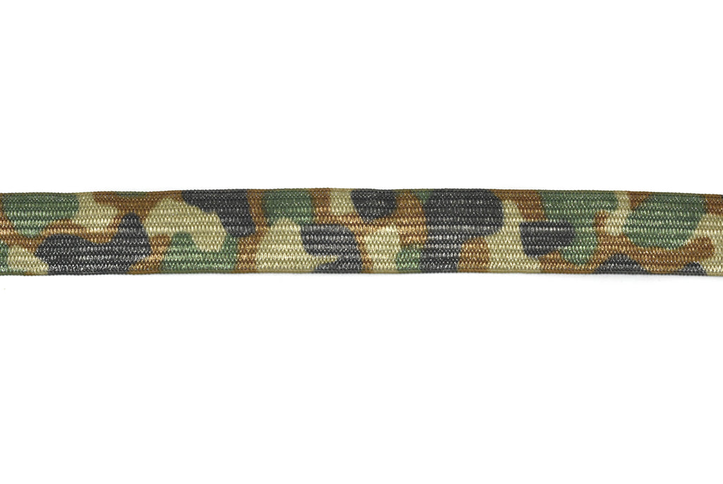 Army/Camo Print Elastic 0.63" - Camouflage Trim