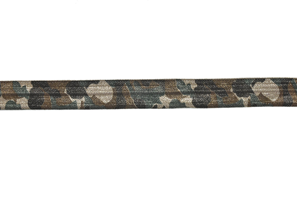 Army/Camo Print Elastic 0.63" - Camouflage Trim