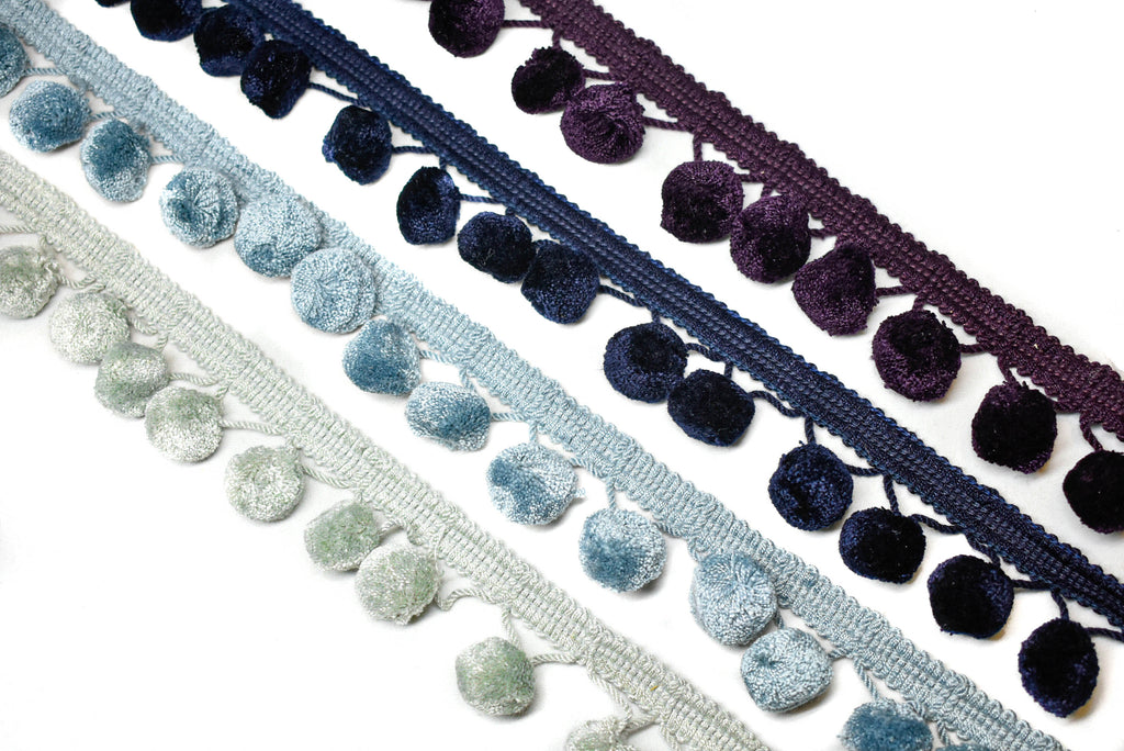 Puffy Dangling Pom-Pom Trim 2" - 1 Yard